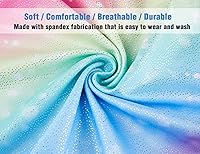Vista 5 de TENVDA Gymnastics Leotards for Girls 2-12 Years Old Sparkly Multicolor Kids Tumbling Biketards Unitard