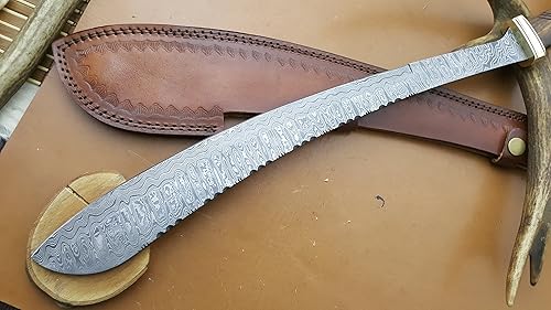 Miniatura 4 de SW-002 Espada de acero de Damasco, Gladio vikingo forjado a mano, espada de gladiador ranurada en sangre