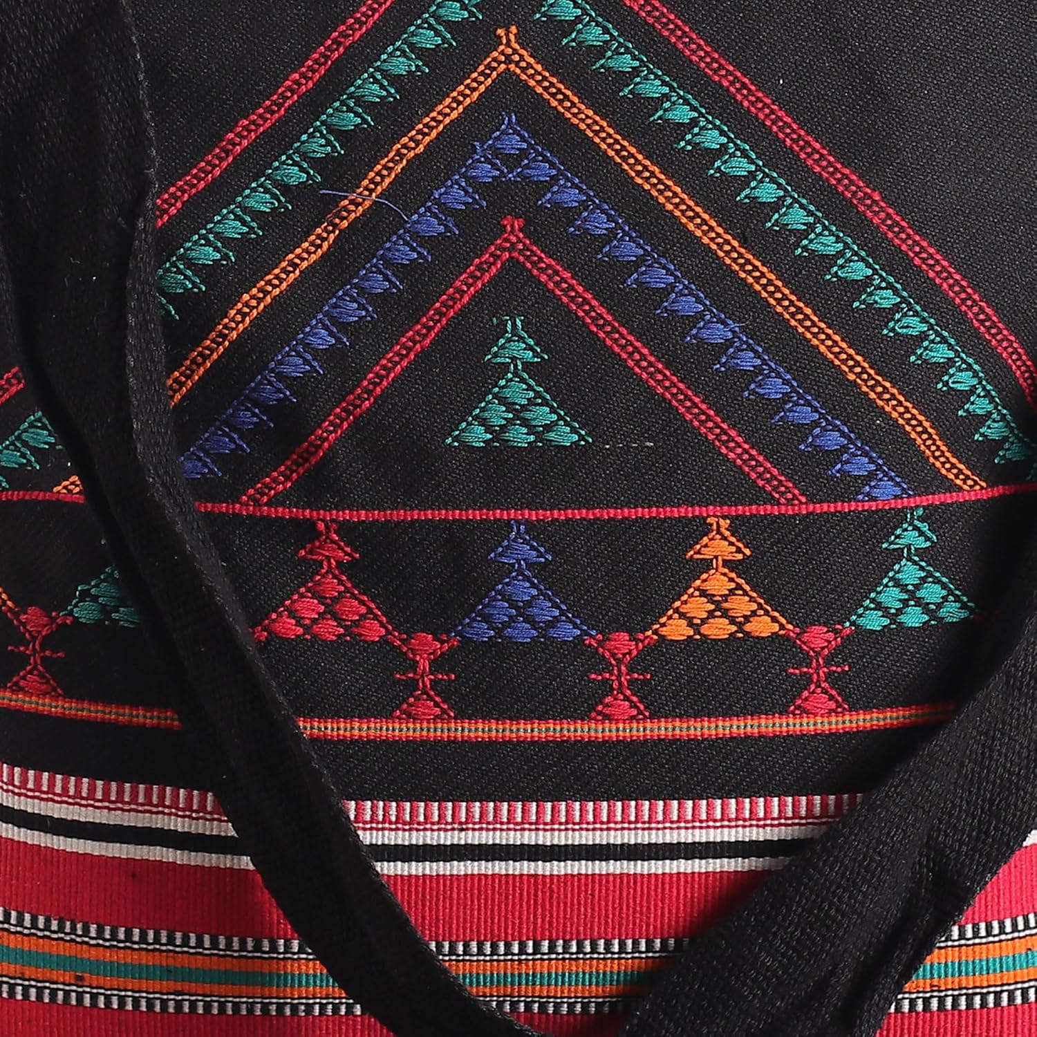 NOVICA Artisan Handmade Alpaca Blend Shoulder Bag Women's Wool Multicolor Striped Peru Geometric 'Andean Warmth'