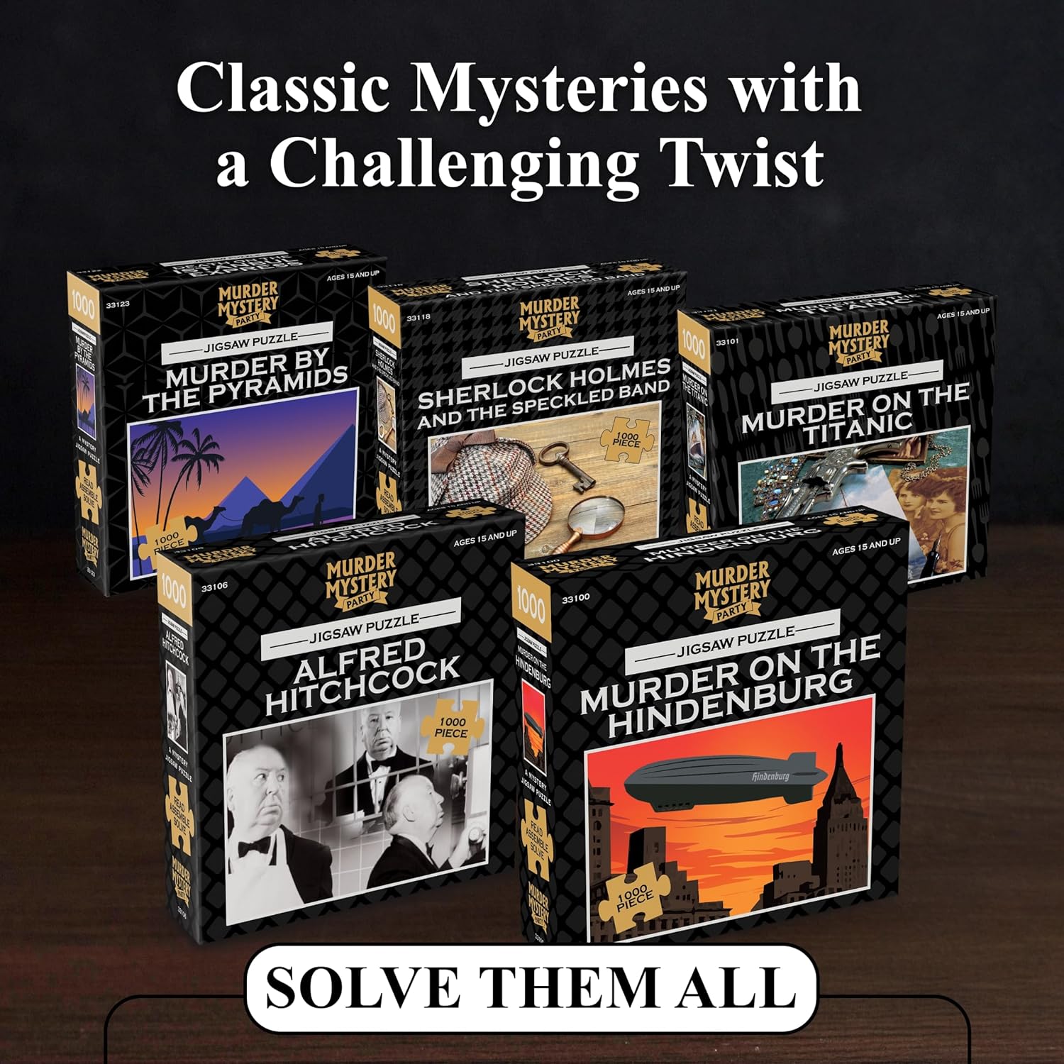 Murder Mystery Party | Classic Mystery Jigsaw Puzzle, Death on The Istanbul Express, 1,000 Piece Jigsaw Puzzle, Orange