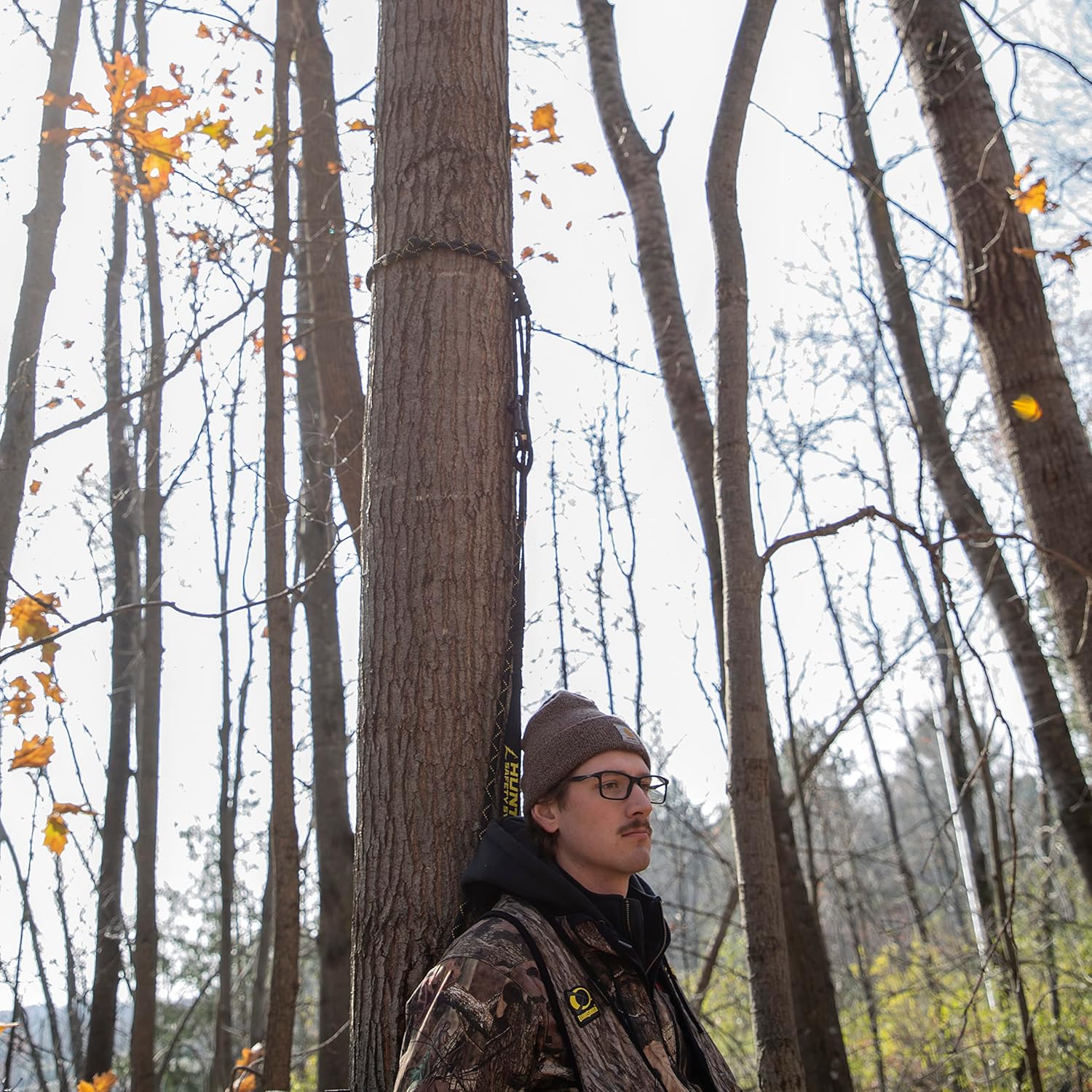 Rivers Edge® 8’ Harness Tree Rope, 8' Long-Weather-Resistant Rope, Tree Strap Replacement, Easy to Use, Heavy-Duty Locking Carabiner, 300 lb. Capacity, RE788