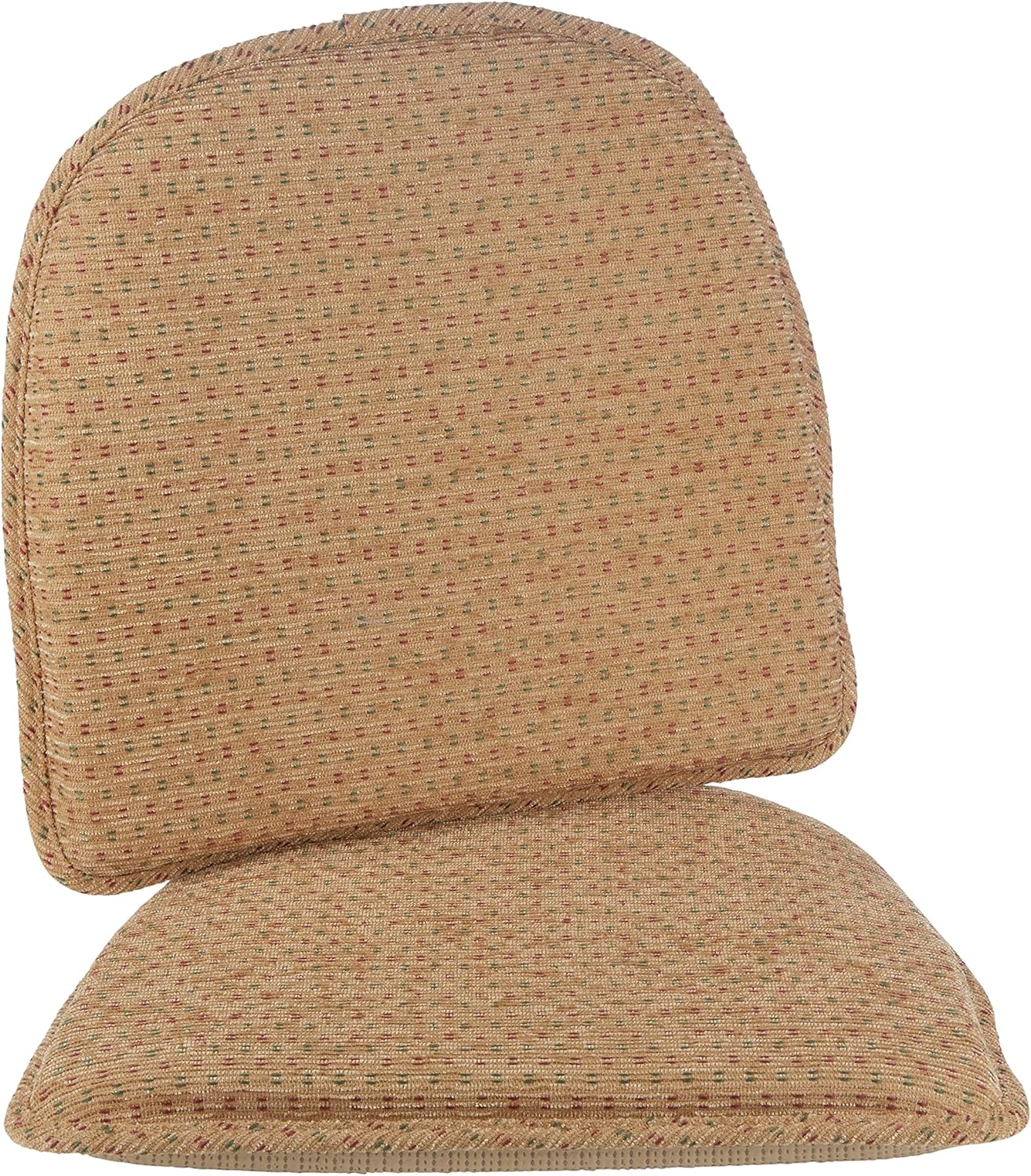 Klear Vu Raindrop The Gripper Non Slip Chair Cushions, Soft & Comfortable Seat Pad, Sitting Pillow for Kitchen, Dining or Office, 2 Count (Pack of 1), Natural Natural 2 Count (Pack of 1)