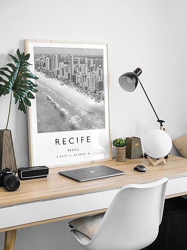 Miniatura 3 de Recife - Póster de viaje de Brasil, impresión de viaje de Brasil, póster de viaje de Brasil, póster de viaje de América del Sur, viajes, blanco y