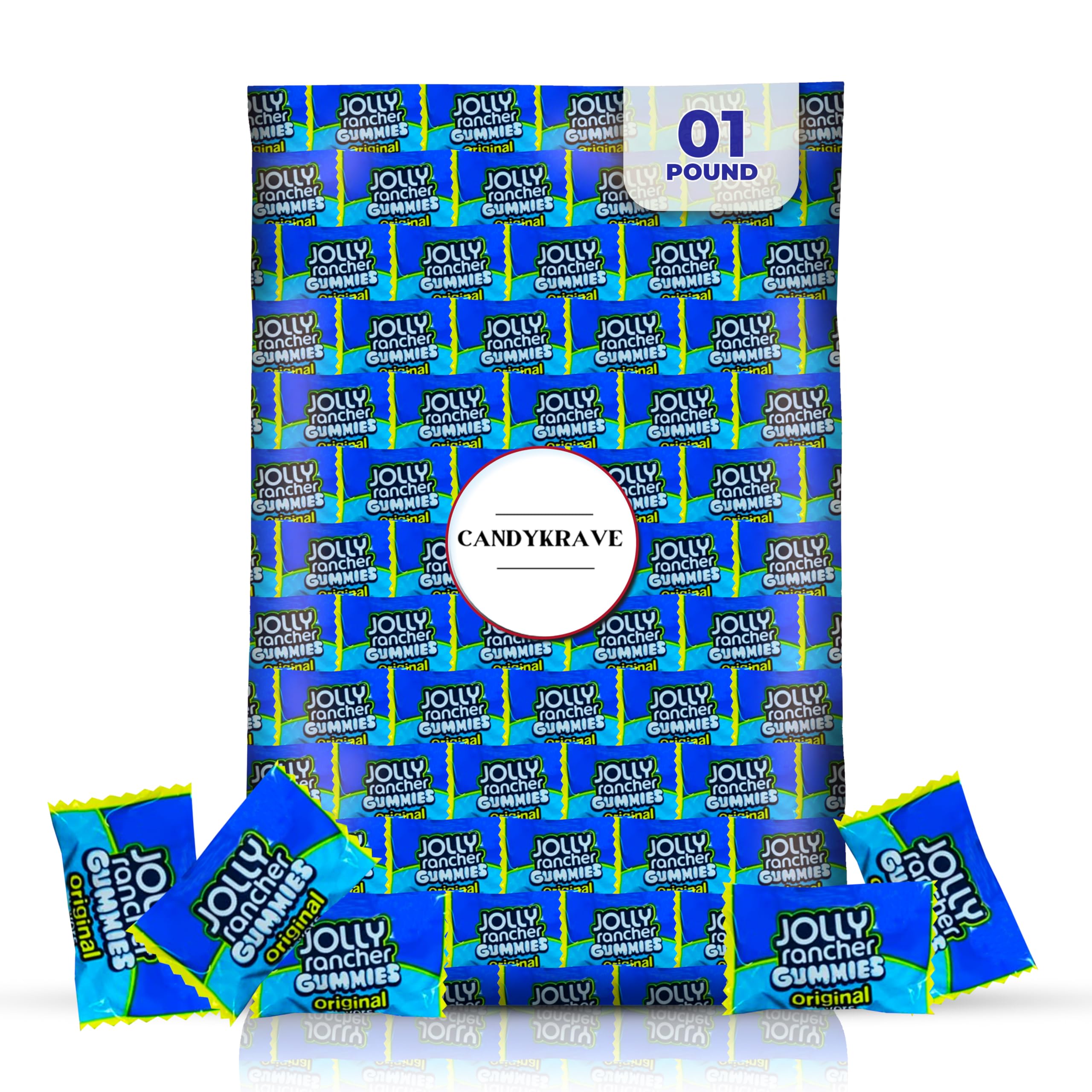 CandyKrave Joly Ranchers Original - Assorted Gummies (40 Pieces) - Snack Size Bag Individually Wrapped Sour Joly Ranchers Candy Gummy Bears Bulk (1