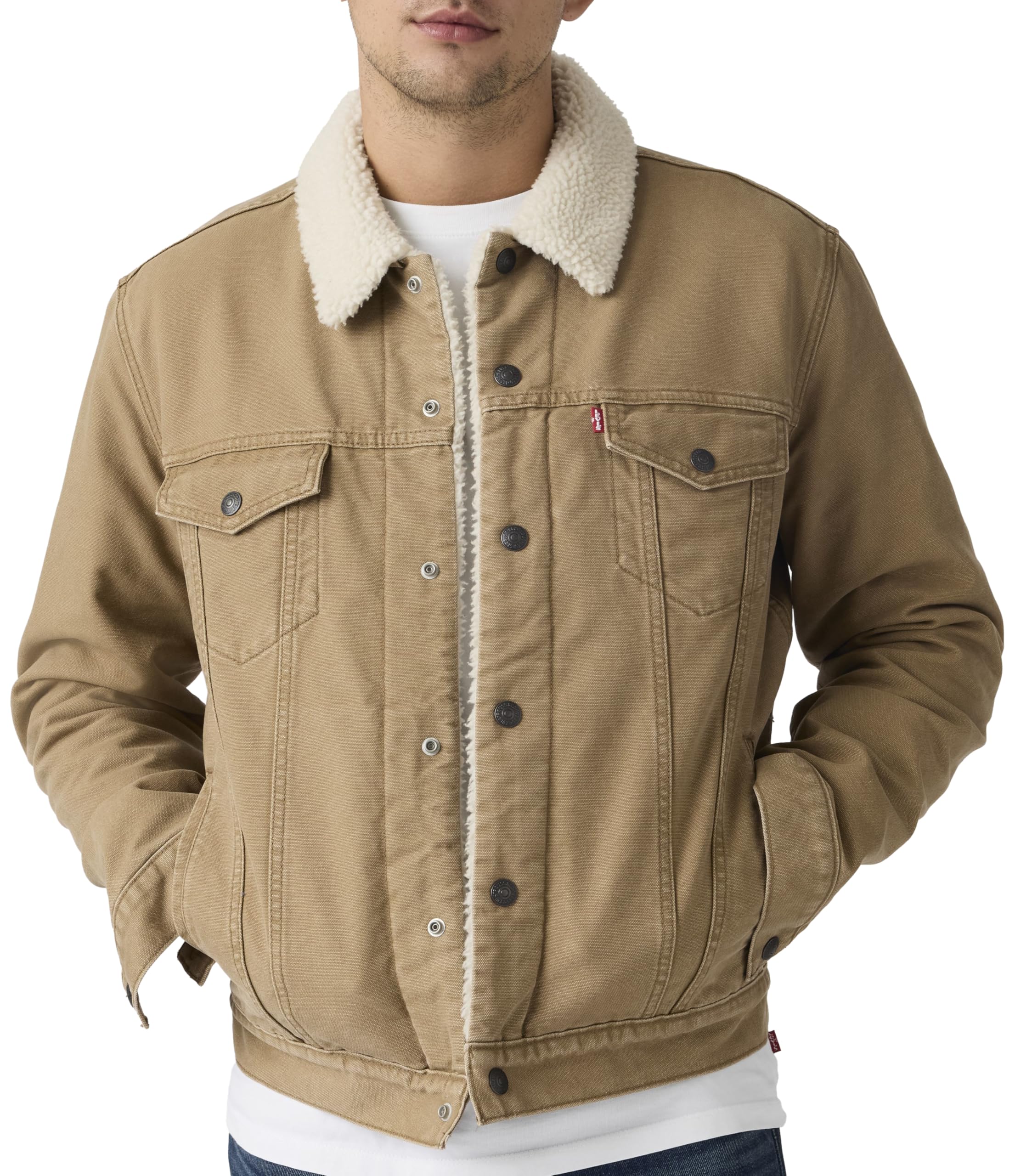 Levi's Denim Sherpa-Lined Jacket Men's Ermine Large
