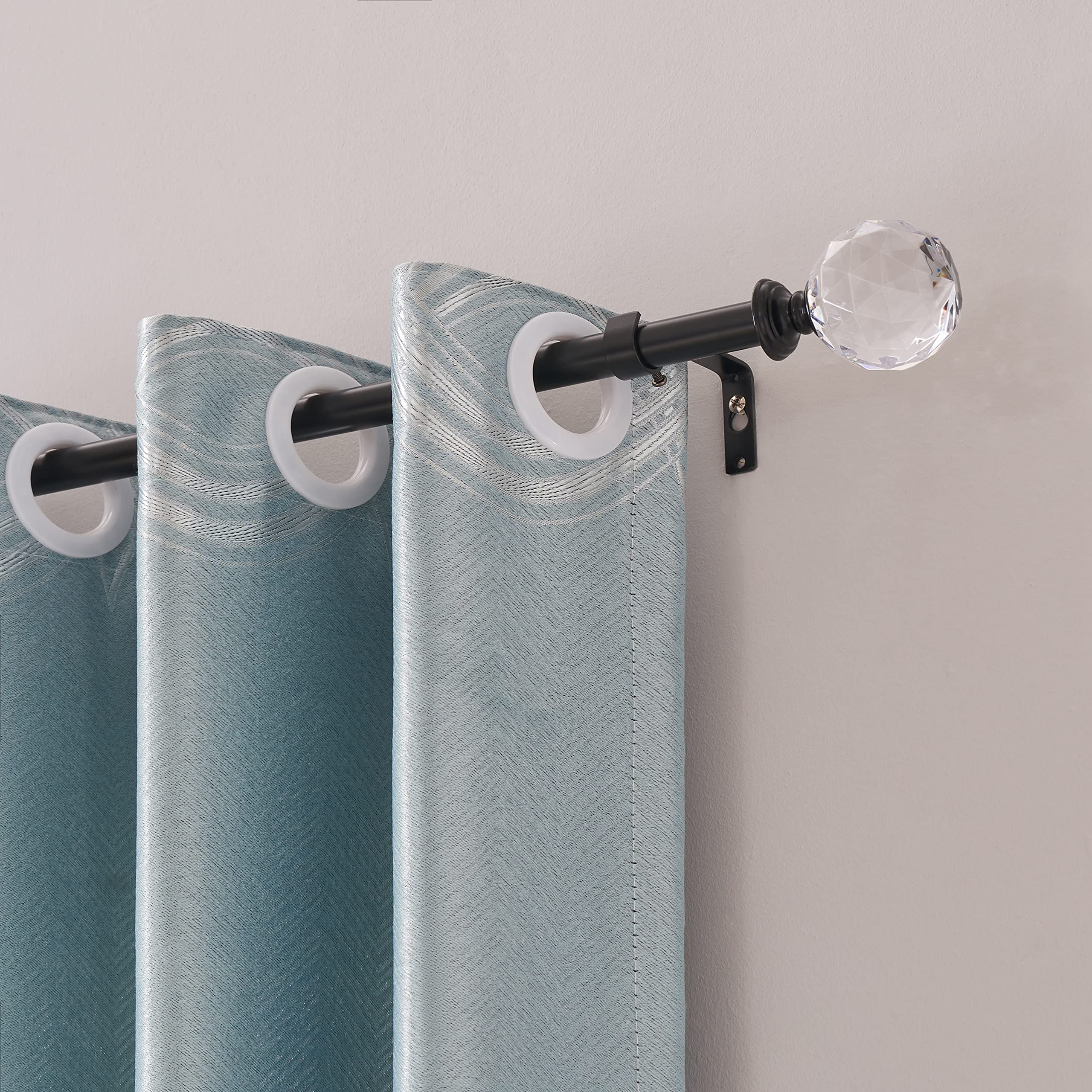 SOLUSTRE Gardinenstangen Endkappen – 2 Stück Kristall-Diamant-Aufsätze In Silber – 3x3x4 Cm – Für Vorhänge & Deko