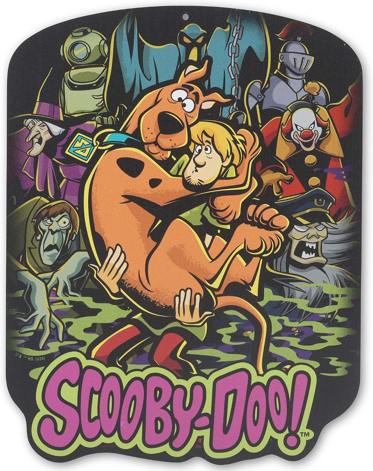 Scooby-Doo and Shaggy With Monsters Metal Sign