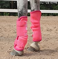 Vista 14 de LEAFOREST Horse Fly Boots Set of 4 - Non Slip Leg Protection for Donkey Mini Pony Draft, Breathable Mesh Fly Boots for Pasture & Barn Use Grey Full