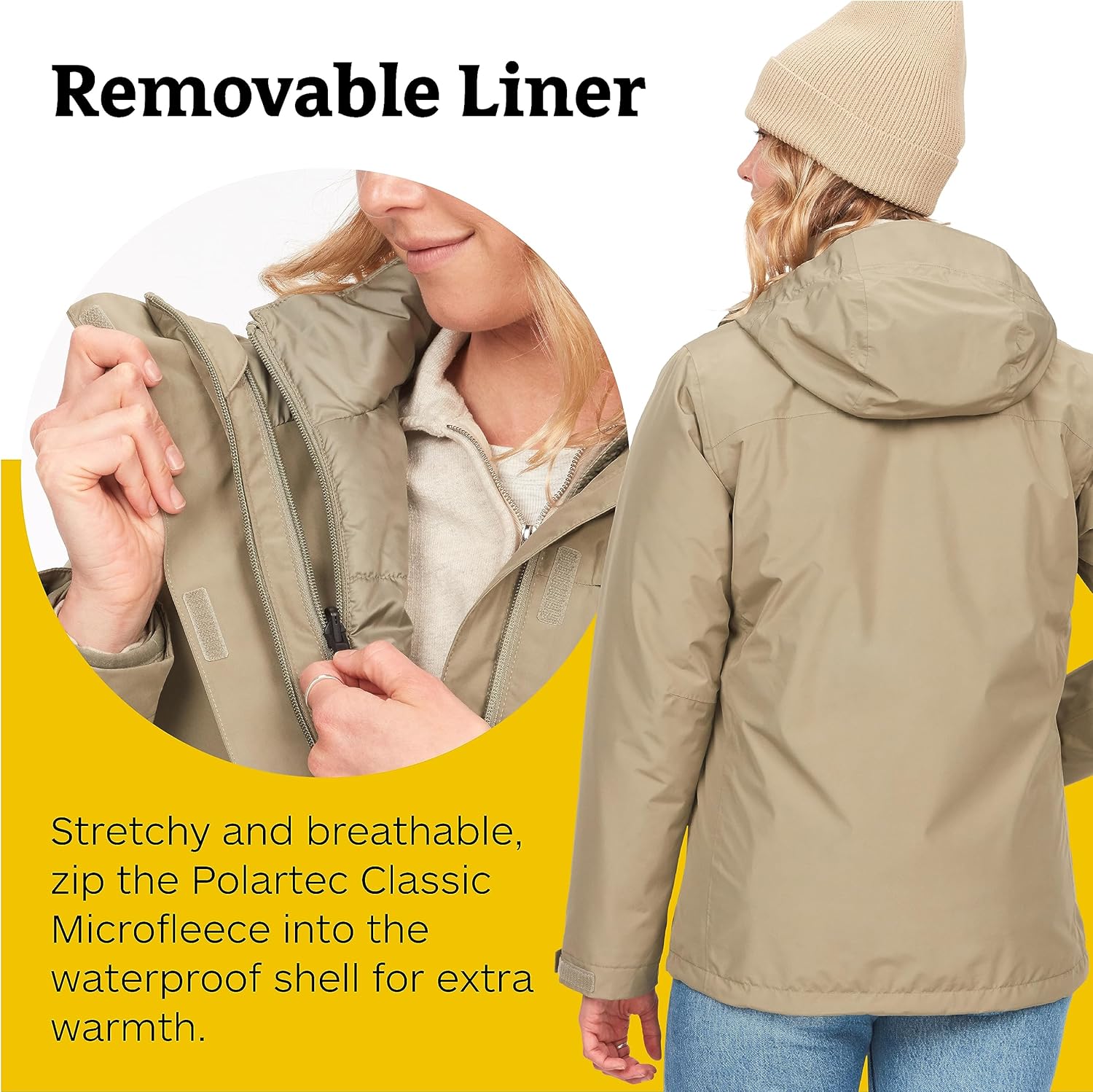 MARMOT Women's Ramble 3-in-1 Component Jacket - Recycled Waterproof Shell with Hood and Removable Insulated Thermal R Liner