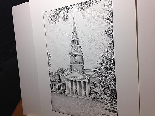 Miniatura 7 de Wake Forest - Wait Chapel 11"x14" print from pen & ink original