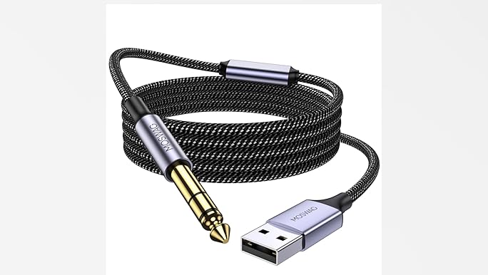 Amazon.com: MOSWAG 3.3FT USB to 6.35 Audio Cable, USB to 1/4