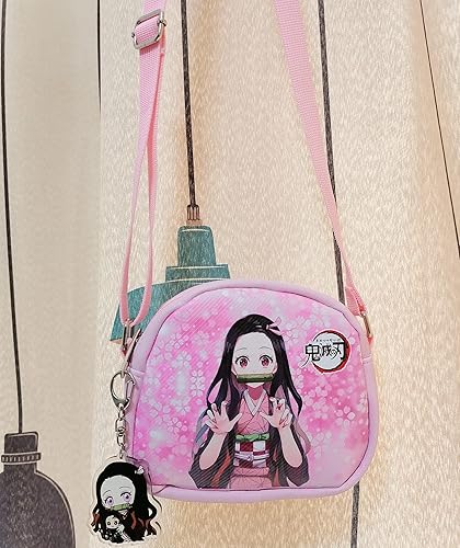 Miniatura 7 de Luckbanjie Kamado Nezuko - Bolso bandolera Nezuko, bolso cruzado de hombro, monedero, monedero, regalos