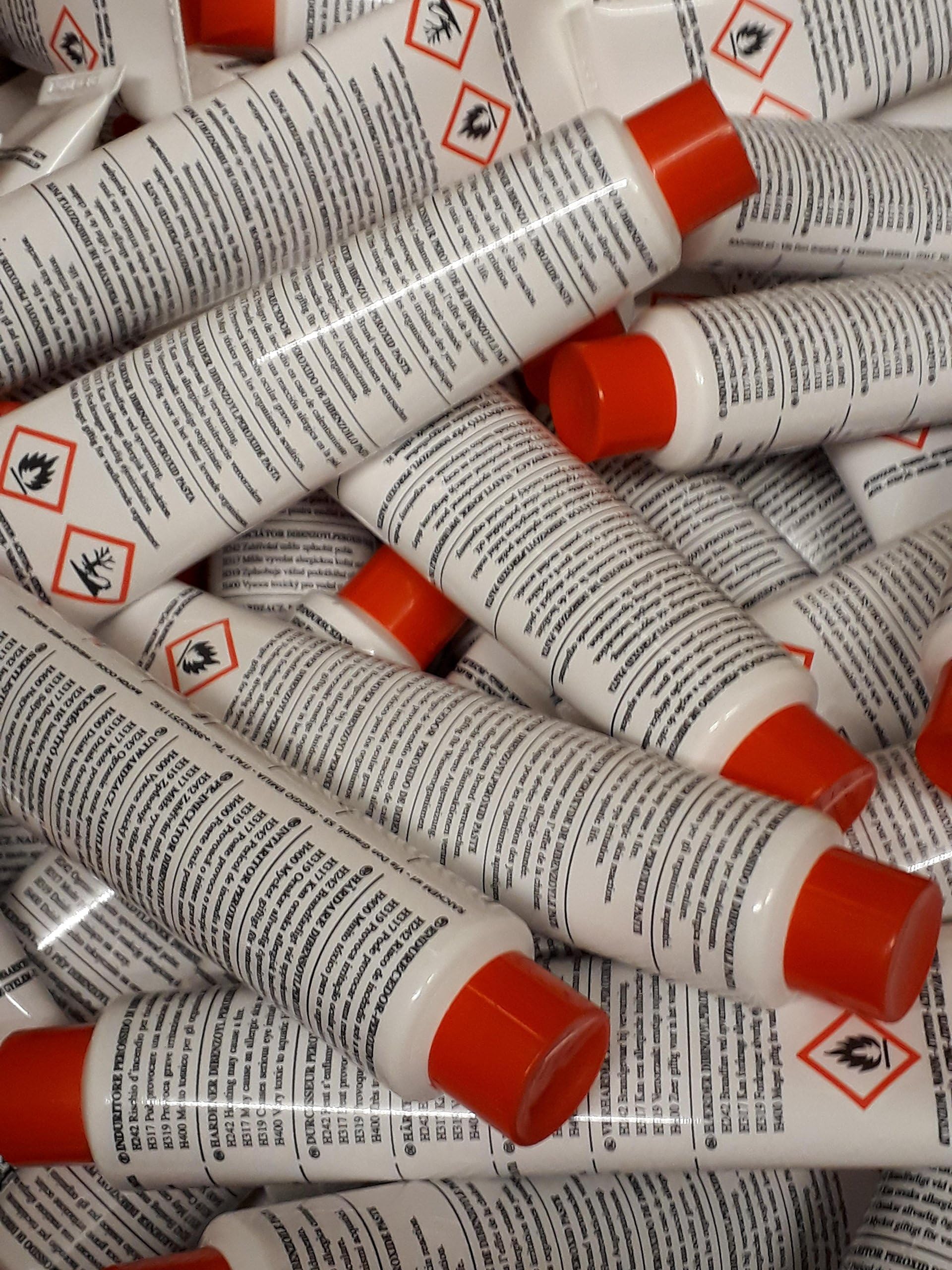 10 x 50g Tubes Red BPO Paste Hardener