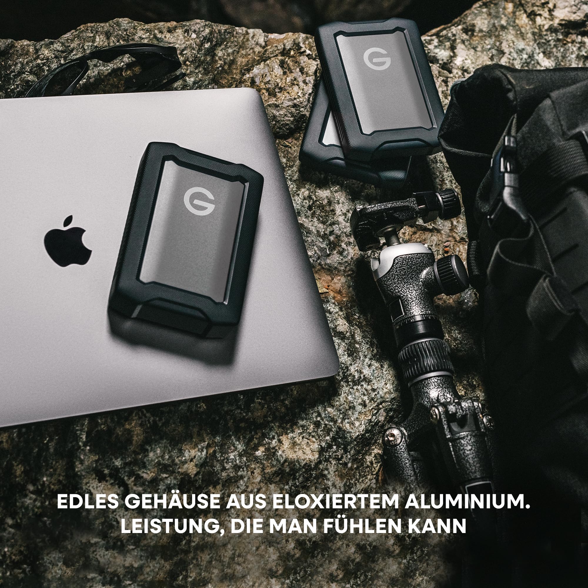 SanDisk PROFESSIONAL G-DRIVE ArmorATD 6 TB mobile Festplatte, All-Terrain Festplatte, USB-C-fähig, 130 MB/s, für Mac und Windows, wasser- und staubfest