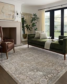 Loloi Tabitha Khaki/Slate 3'-9" x 5'-9" Accent Rug