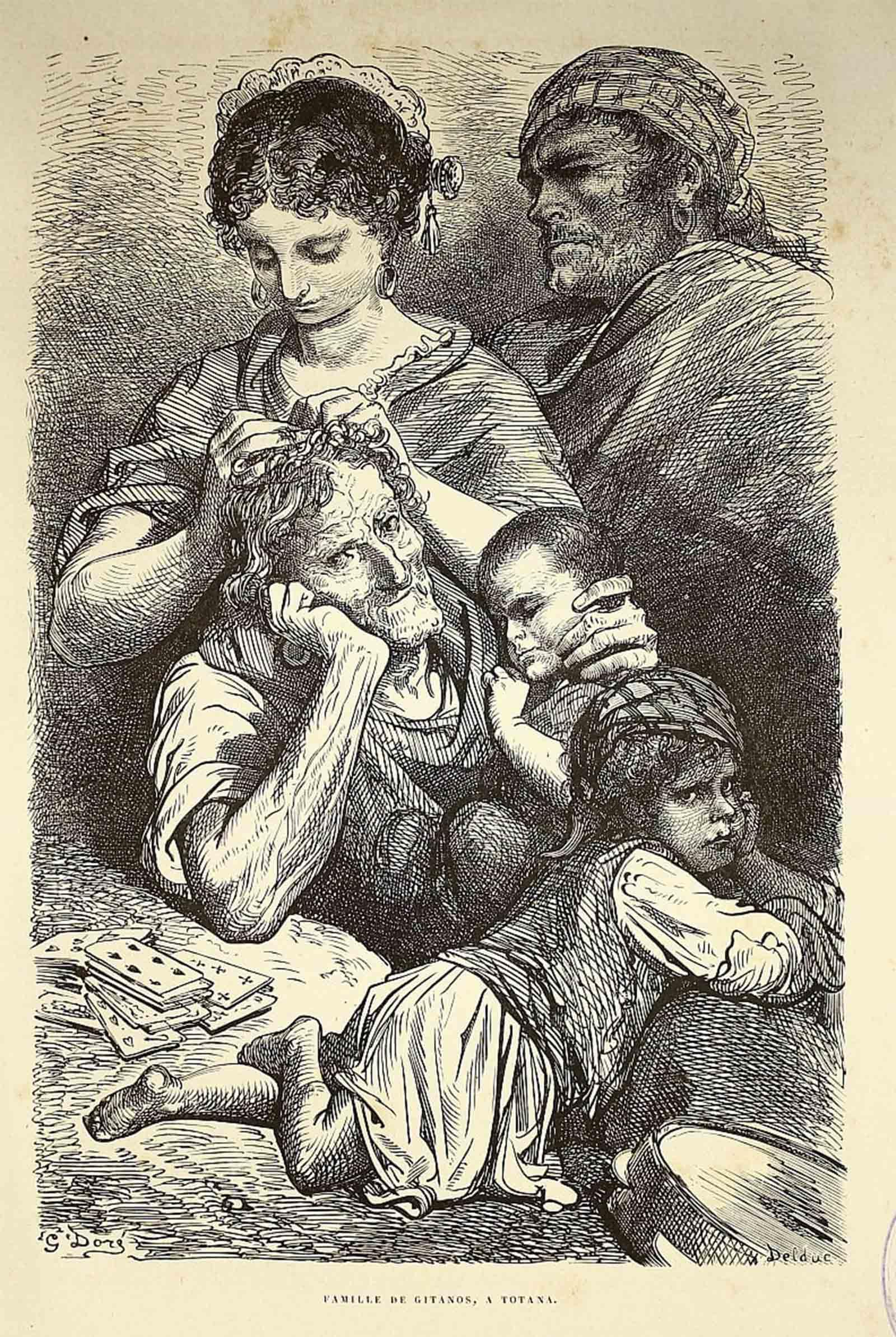 Posteriik No Frame Famous Print Pop Art Wall Art Graffiti Family Of Gypsies To Totana By Gustave Dore Art Prints For Home Decor 60X90cm