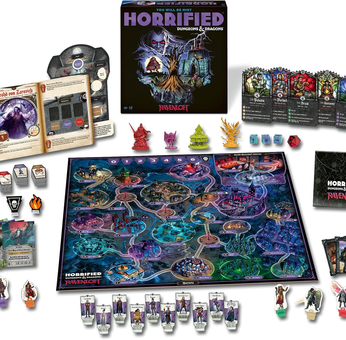 Horrorizado: juego de estrategia Dungeons & Dragons Ravenloft | Monstruos icónicos de Ravenloft, estrategia de terror cooperativo, 1-5 jugadores, 60 minutos de juego, más de 10años