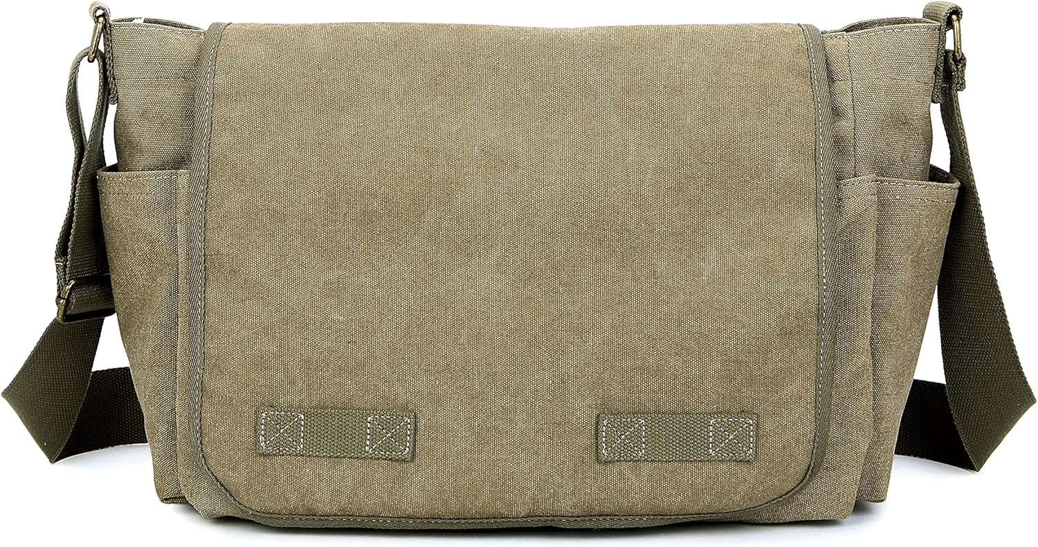 Sechunk Canvas Large Messenger Bag Shoulder bag Cross body bag Crossbody Bag