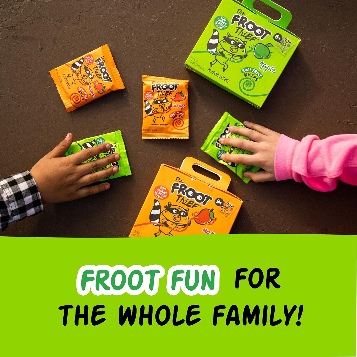 The FROOT Thief Real Fruit Snack Whips, Apple, Nut Free, Perfect for School Lunches and Snacks, Individual Bags Kids Snacks, 40 Pack