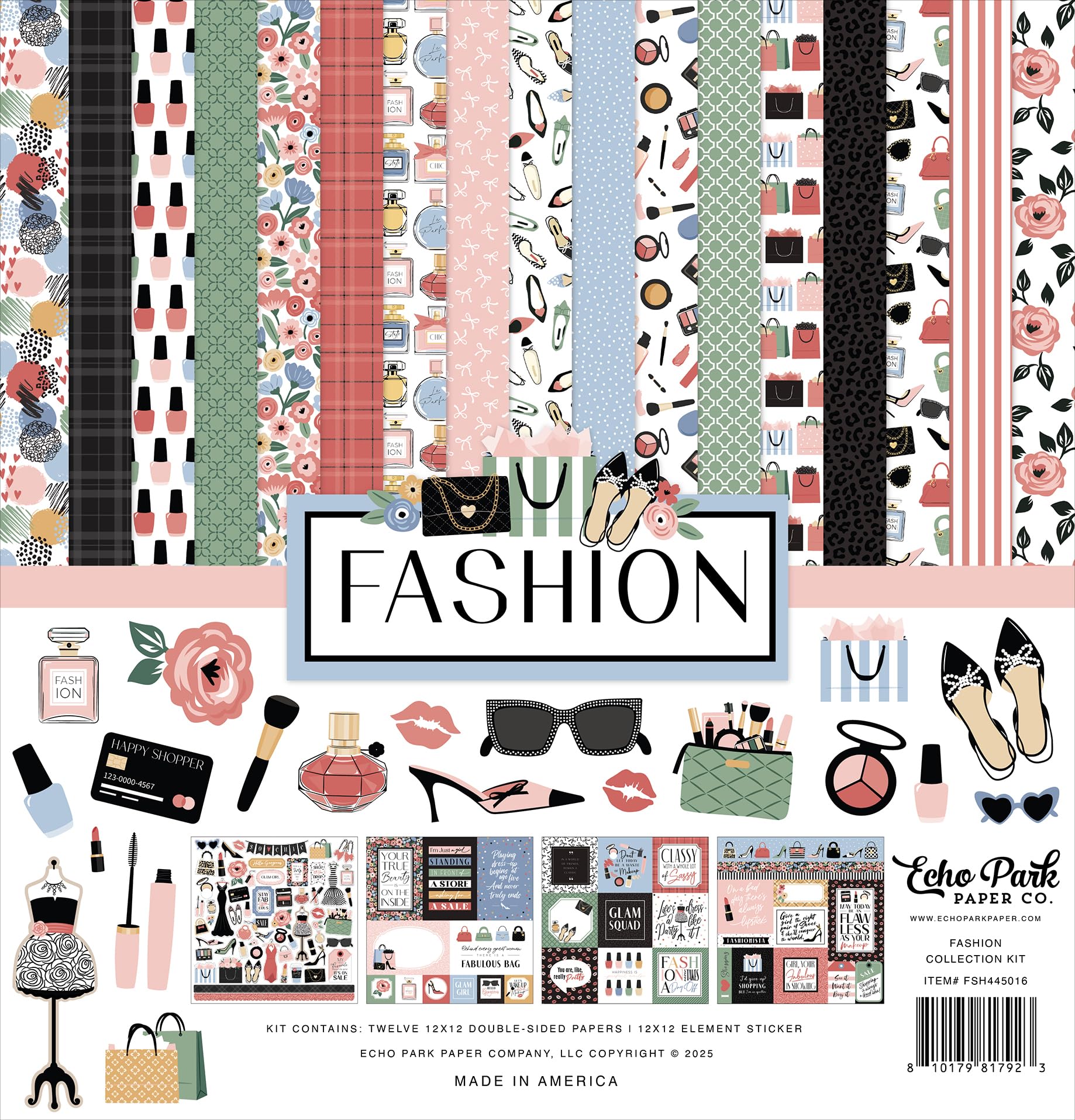 Kit de collection de mode Echo Park papier scrapbooking divers DIY - 2