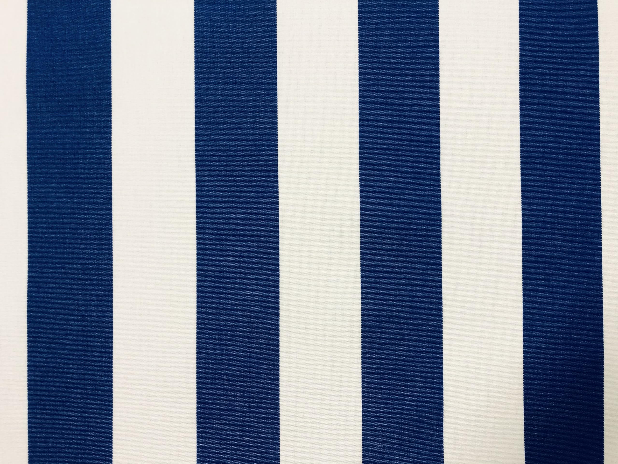 Tissu Drallon double face à rayures bleu roi et blanc – 100 % acrylique pour intérieur et extérieur pour tables, coussins et fêtes – 160 cm de large (2 mètres)