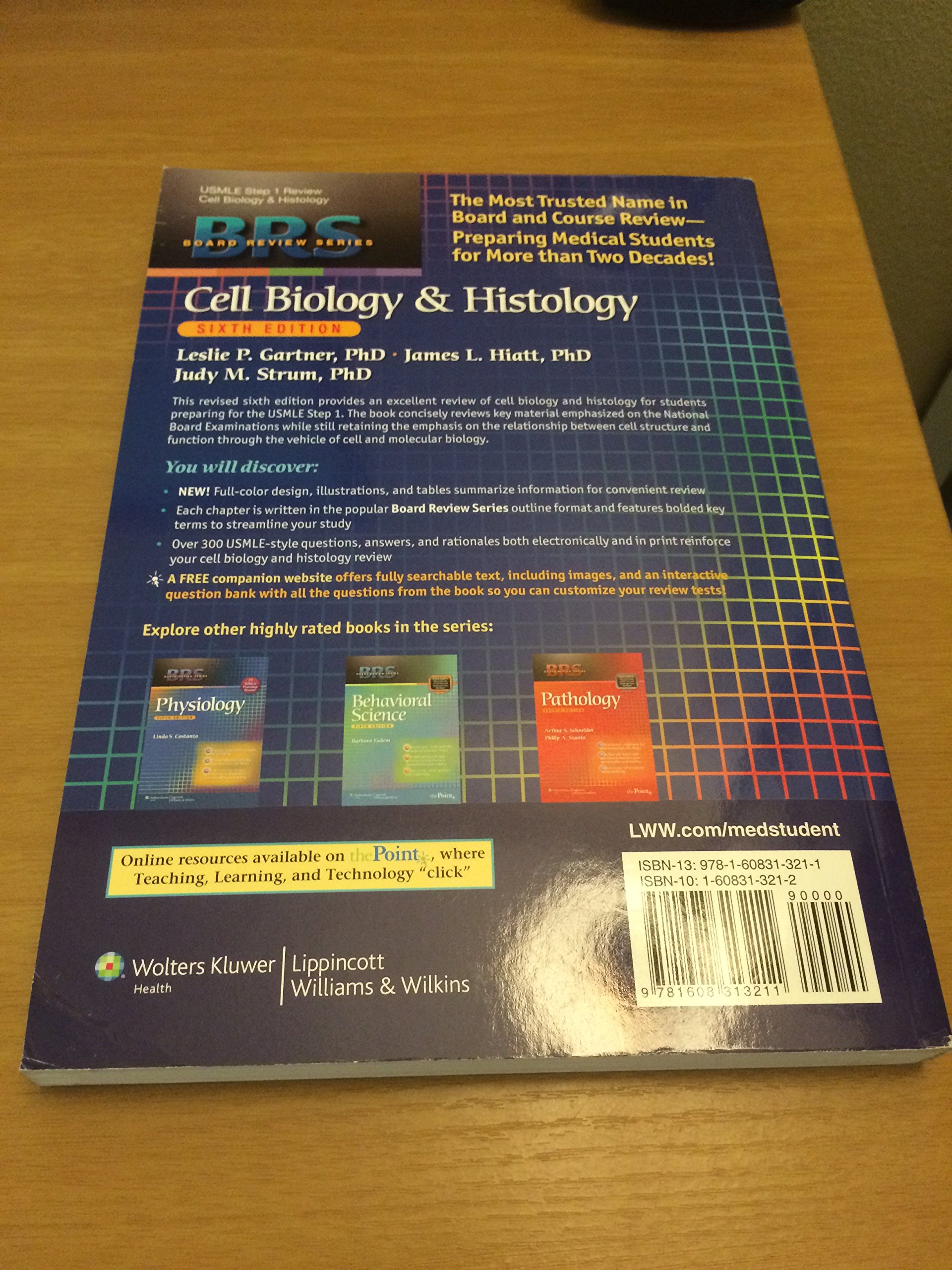 BRS Cell Biology and Histology (Board Review Series) 1