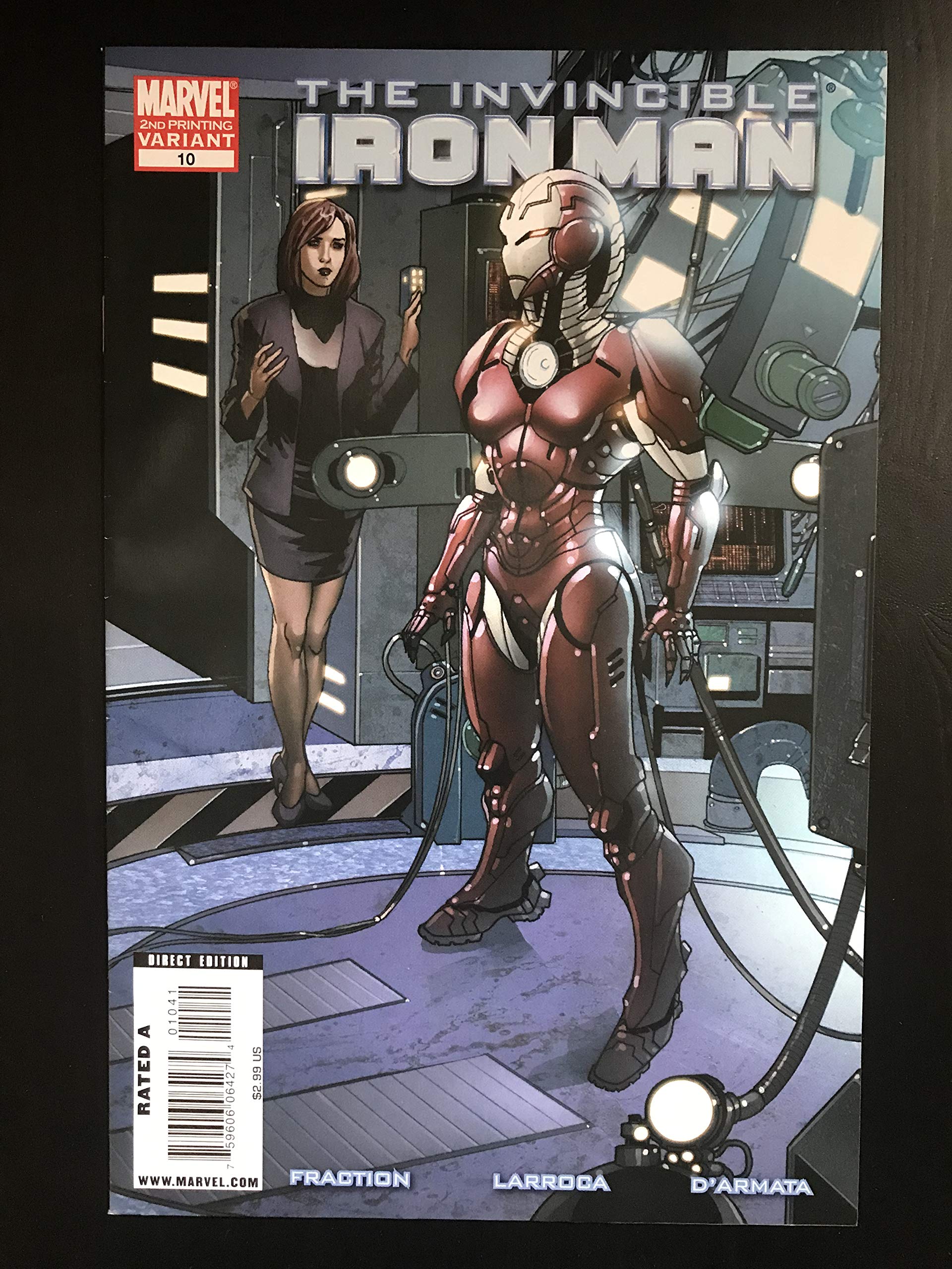 Invincible Iron Man #10 2008 2009 Variant Marvel Comic Book Second Print
