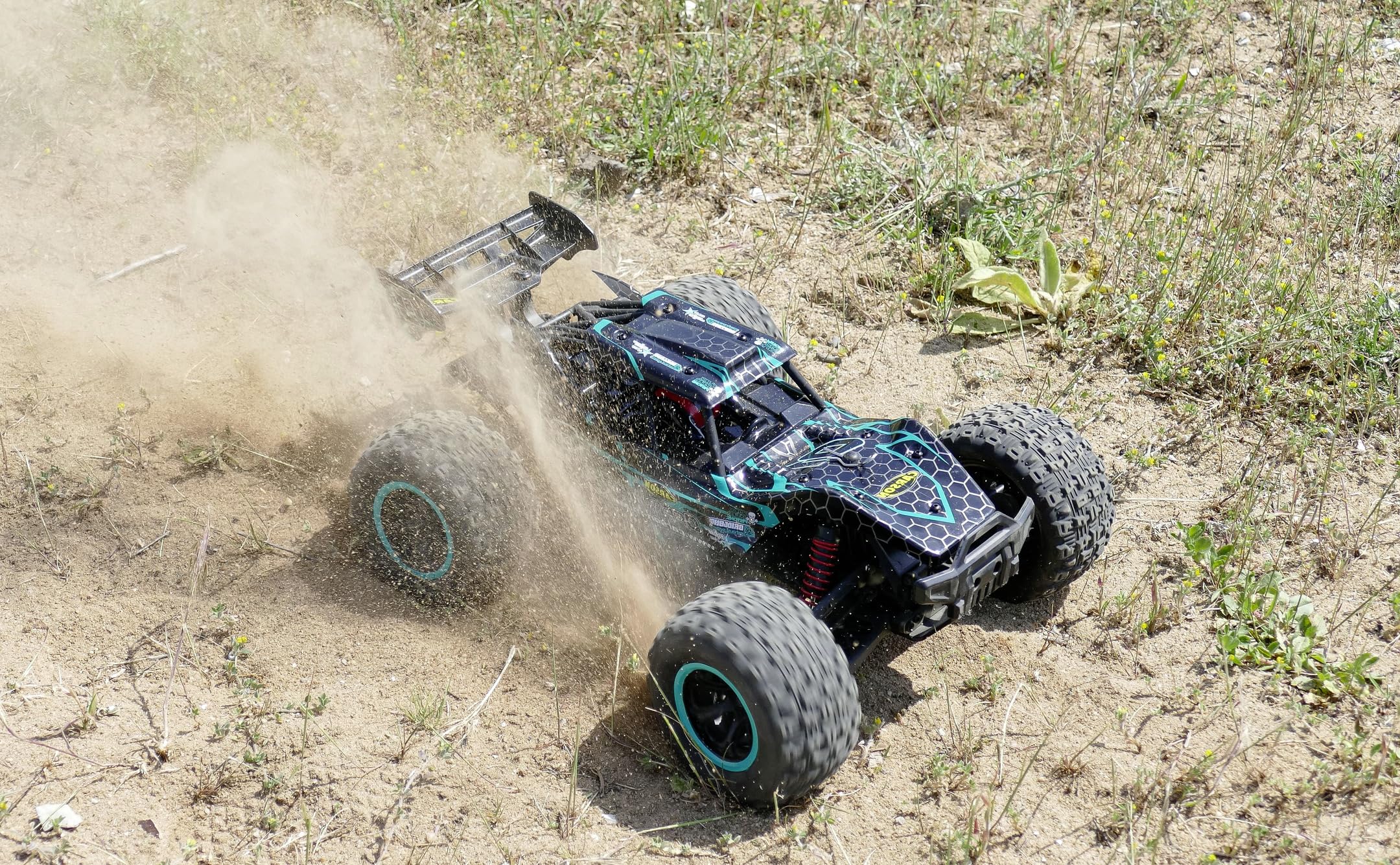 Carson 500404254 1:10 XS Offroad Fighter Cage 100% RTR Turquesa - Coche teledirigido, Buggy con radiocontrol, Incl. Pilas y Mando a Distancia, Buggy Todoterreno