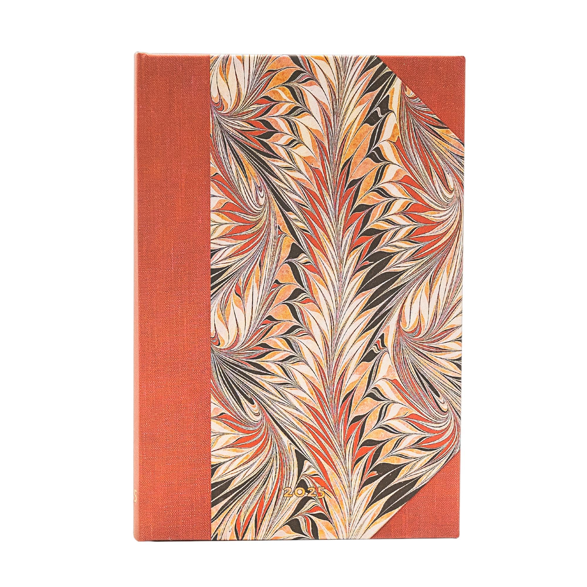 Kalendarz Paperblanks 2025 Rubedo Mini tygodniowy HOR: tydzień na dwóch stronach, zamykany na gumkę, papier 100 gsm