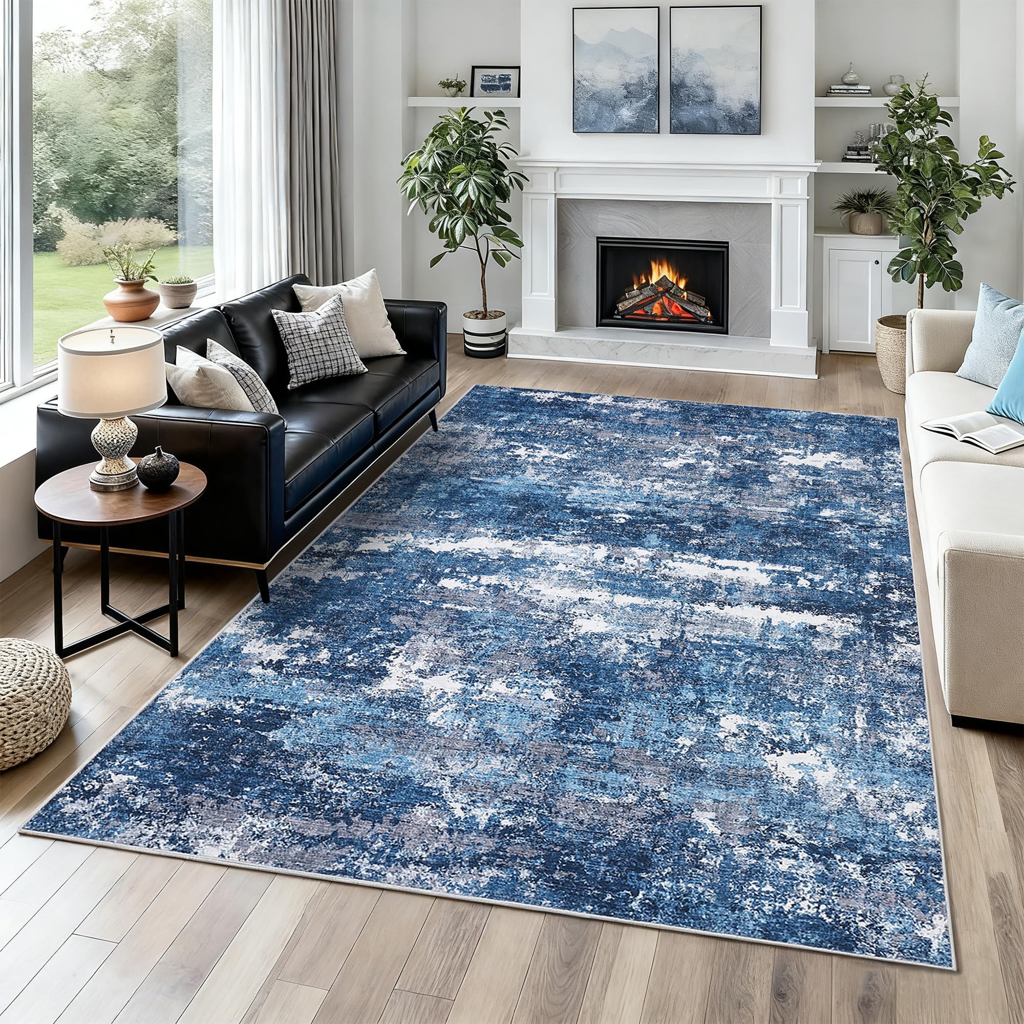 GarveeHome Washable Rug 6x9 for Living Room Modern Abstract Non