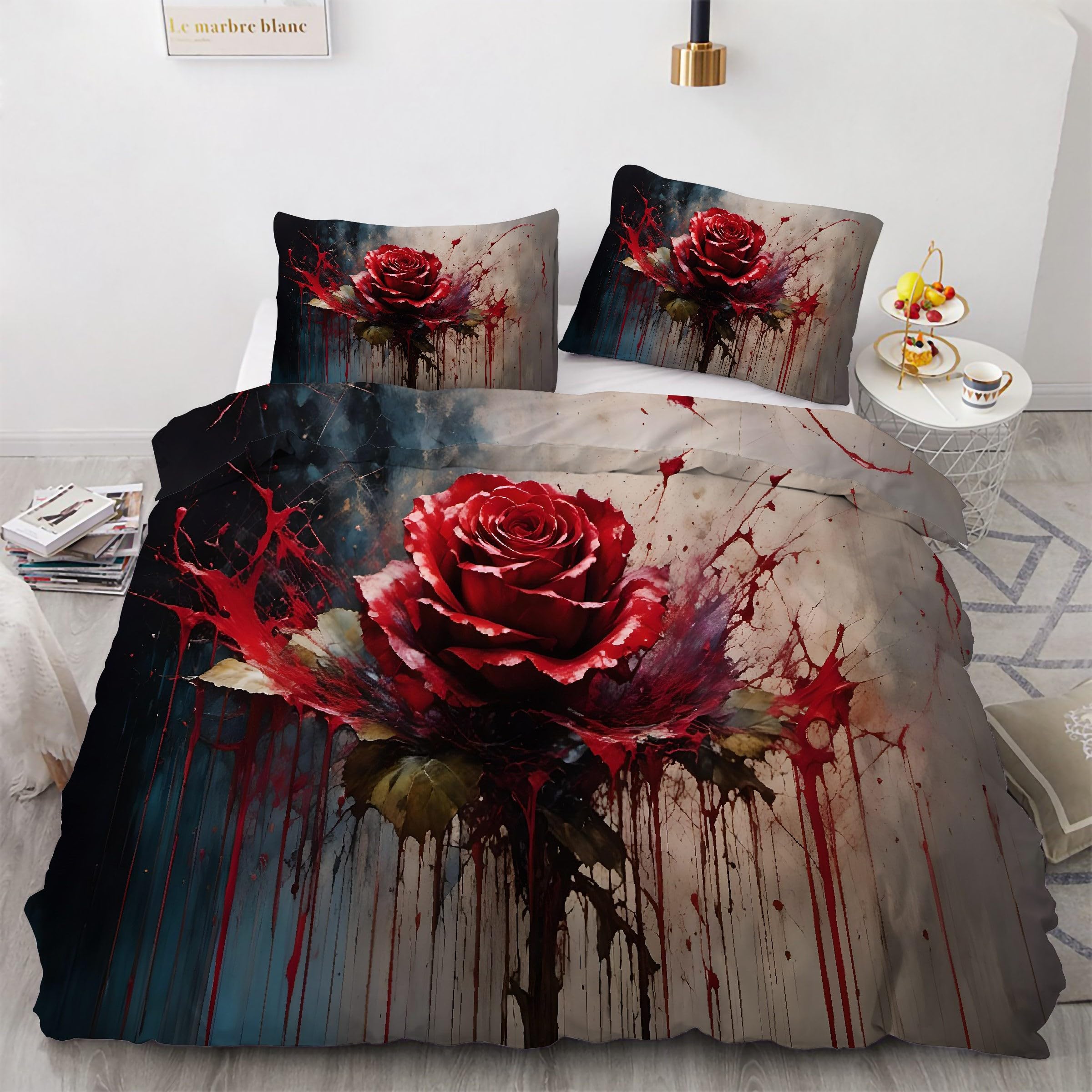 Housse de couette 220x240 microfibre douce finis les lits froissés et ternes