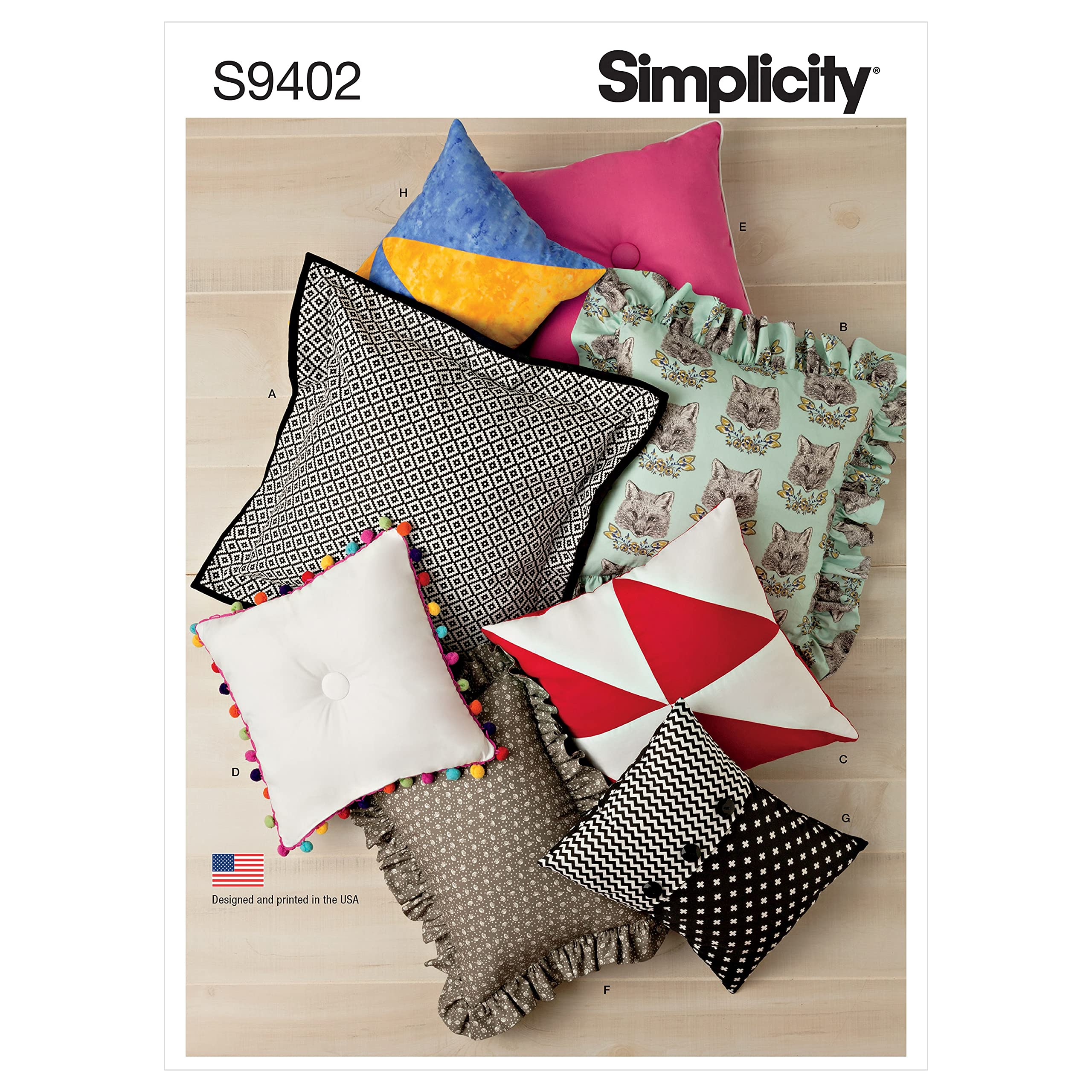 Sewing Pattern S9402 Easy Cushions