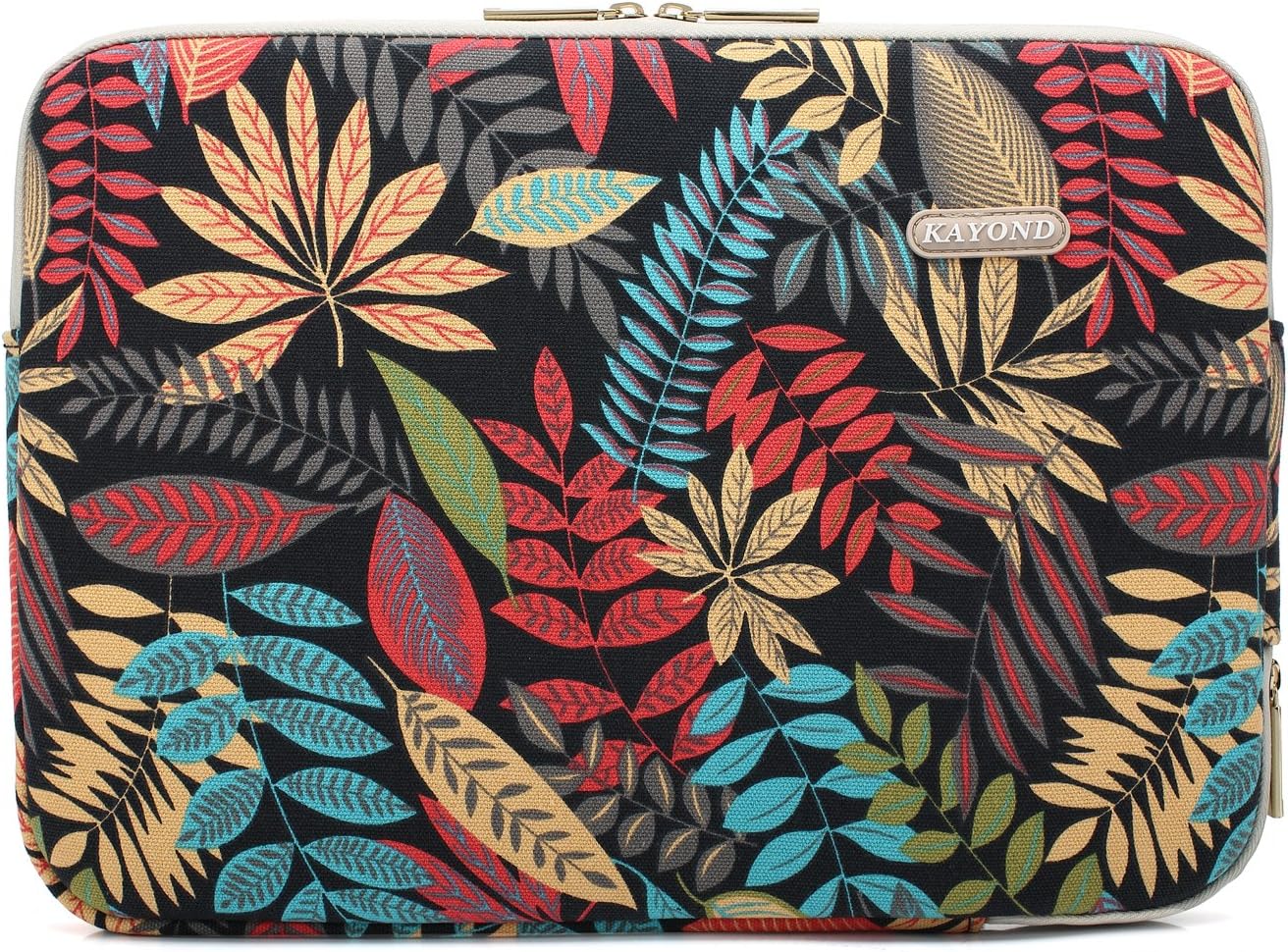 KAYOND Canvas Water-Resistant for 15-15.6 Inch Laptop Sleeve Case Bag (15-15.6 Inches, Forest Series Black) - Image 2