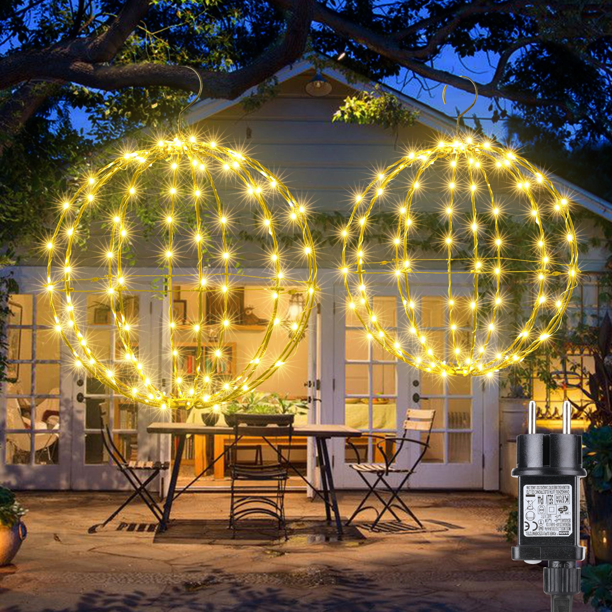 Qoosea Confezione da 12 Luci Solari Bastoncini di Zucchero per Esterno Luci da Percorso con 72 LED 8 Modalità Illuminazione Telecomando Picchetti