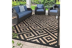 GENIMO Outdoor Rug 5x8 Waterproof: Durable All-Weather Patio Carpet for Home, RV, and Outdoor Living