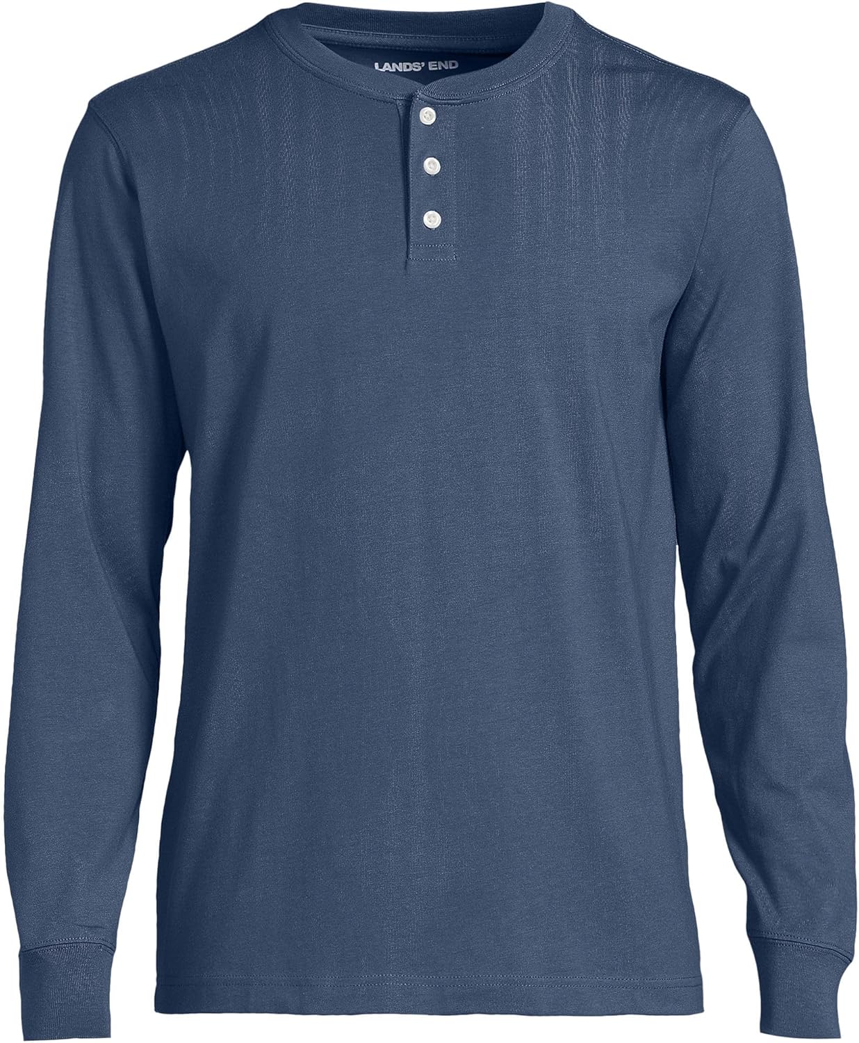 Lands' End Men's Super-T Long Sleeve Henley Shirt