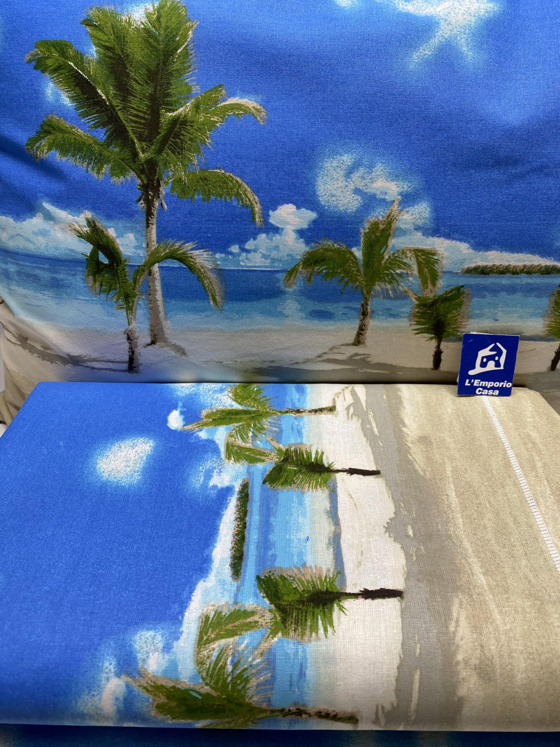 L'Emporio Casa Set Lenzuola Completo di Cotone 100% Italiano Tramonto Coralli Stelle Luna Pesci Varie Misure (Zanzibar, Matrimoniale)