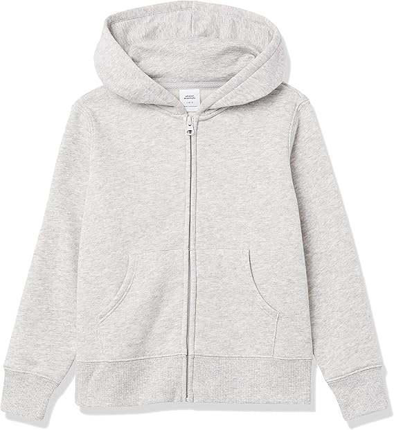 Amazon Essentials Girls and Toddlers' Fleece Zip-Up Hoodie Sweatshirt