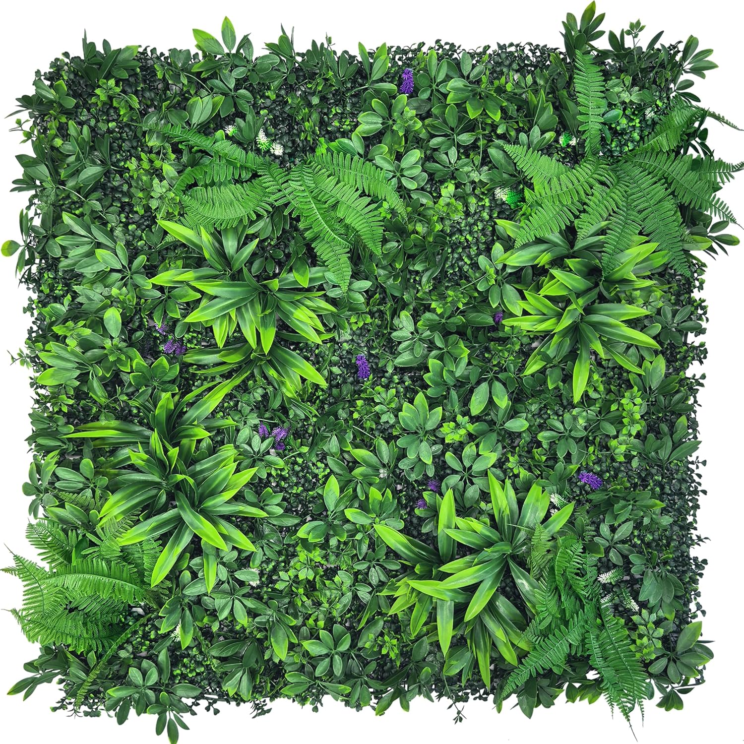 Artificial Greenery Wall Panels: 20''x 20'' 8P UV-Anti Faux Greennery Grass Wall Privacy Backdrop Fence Screen for Garden Fence Covering Privacy, Outdoor Indoor Home Decor 20”X20“ 8P