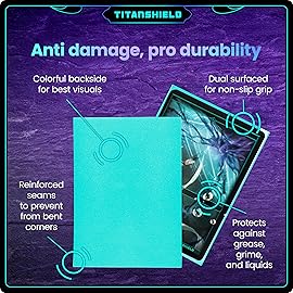 TitanShield Premium Card Sleeves | Compatible with Pokemon, One Piece, Lorcana, Flesh & Blood, & Magic The Gathering MTG | (150 Sleeves - Standard) (1, Turquoise, Standard | 66x91mm)