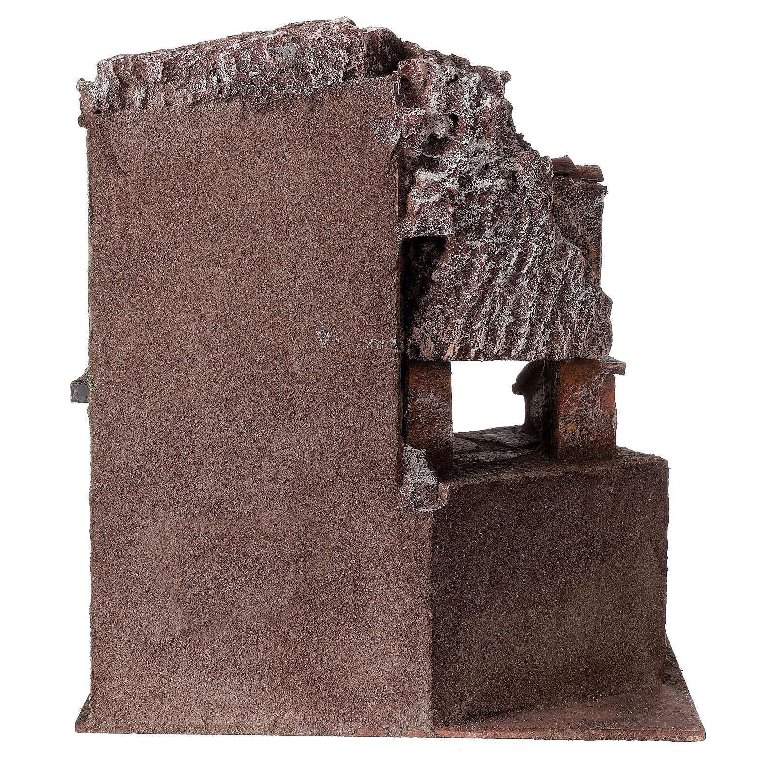 Holyart Haus mit Hütte 35x29x22cm für Krippe