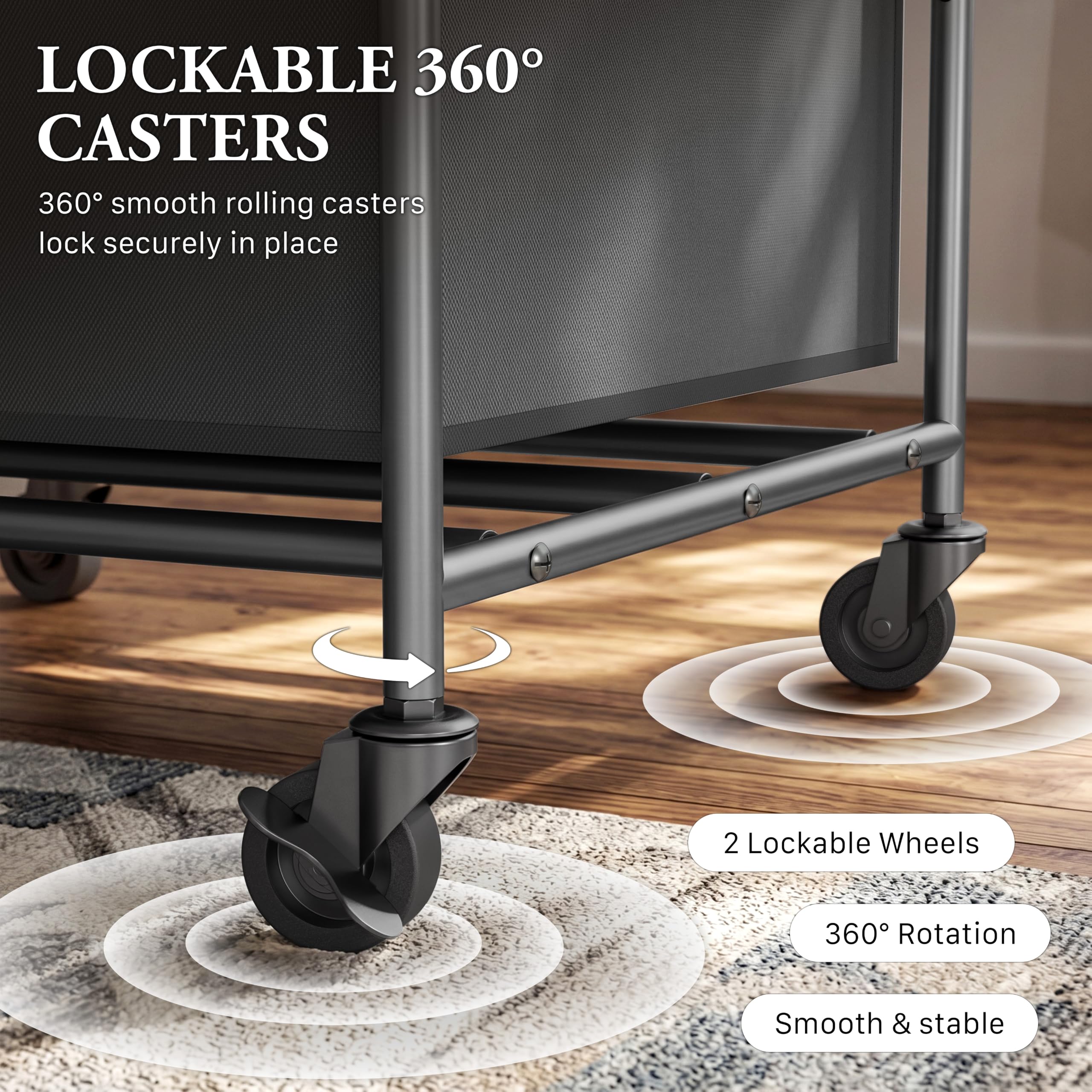 Rolling Laundry Sorter Cart - Dark Grey -5
