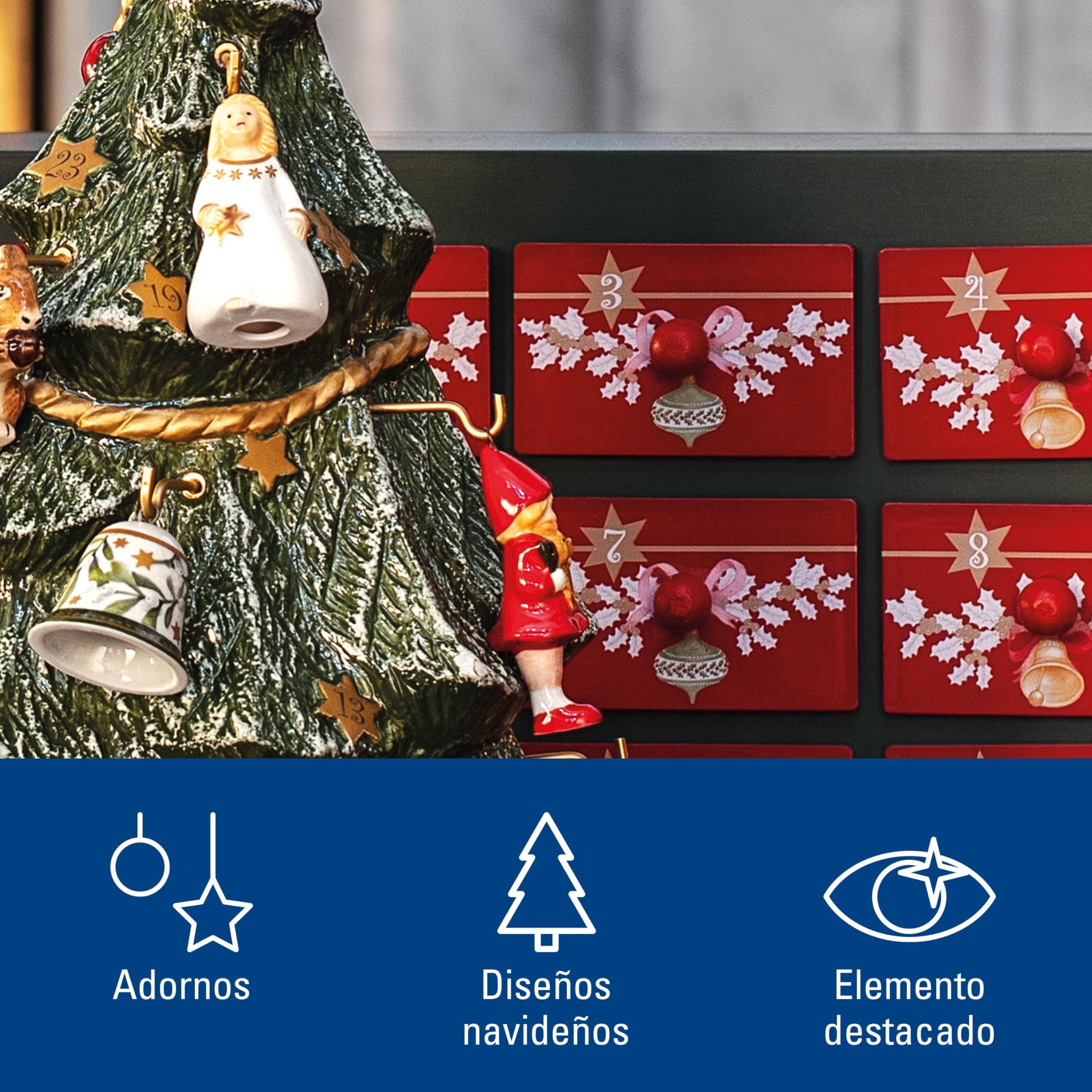 Villeroy & Boch Christmas Toys Memory Calendario de Adviento Árbol 3D 25 x 32 x 43 cm