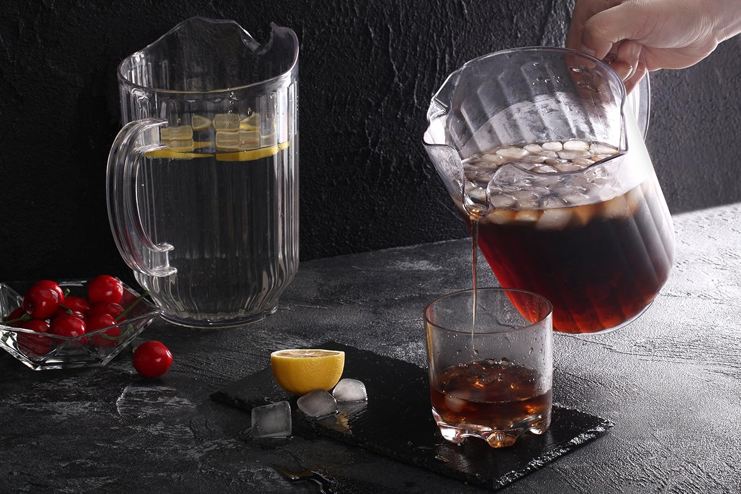 New Star Foodservice 46106 Resturant-Grade Polycarbonate Plastic Pitcher, 60 oz, Clear : Home & Kitchen