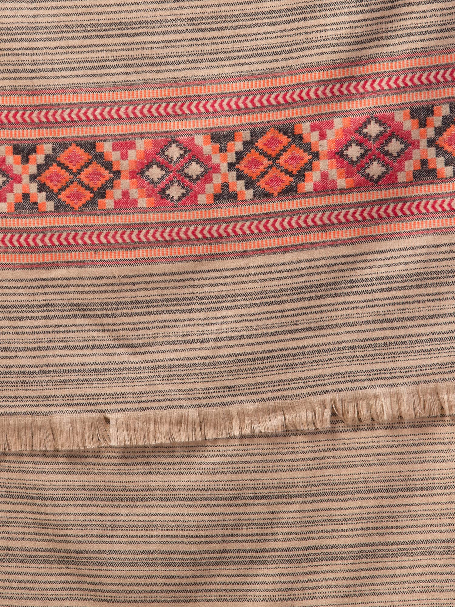 tweedle Soft and Warm Red Kullu Design Woven Shawl/Stole Wrap for Women, Size-40x80 3
