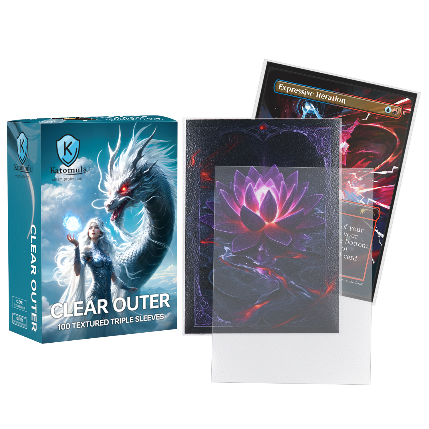 Amazon.com: Katomula 100CT Outer Sleeves, Oversize MTG Card Sleeves for  Double Sleeving & Triple Sleeving, Clear Matte Card Sleeves for Magic The  Gathering & PKM, 69 * 94mm : Toys & Games