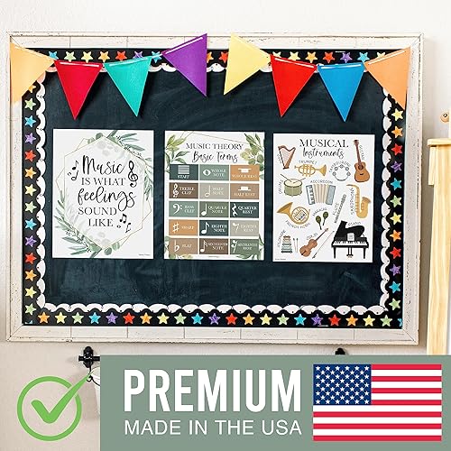 Miniatura 3 de Hadley Designs Decoración de aula de música  9 pósteres de aula de música, pósteres de primaria, coro y solfeo, letreros de mano de solfeo e