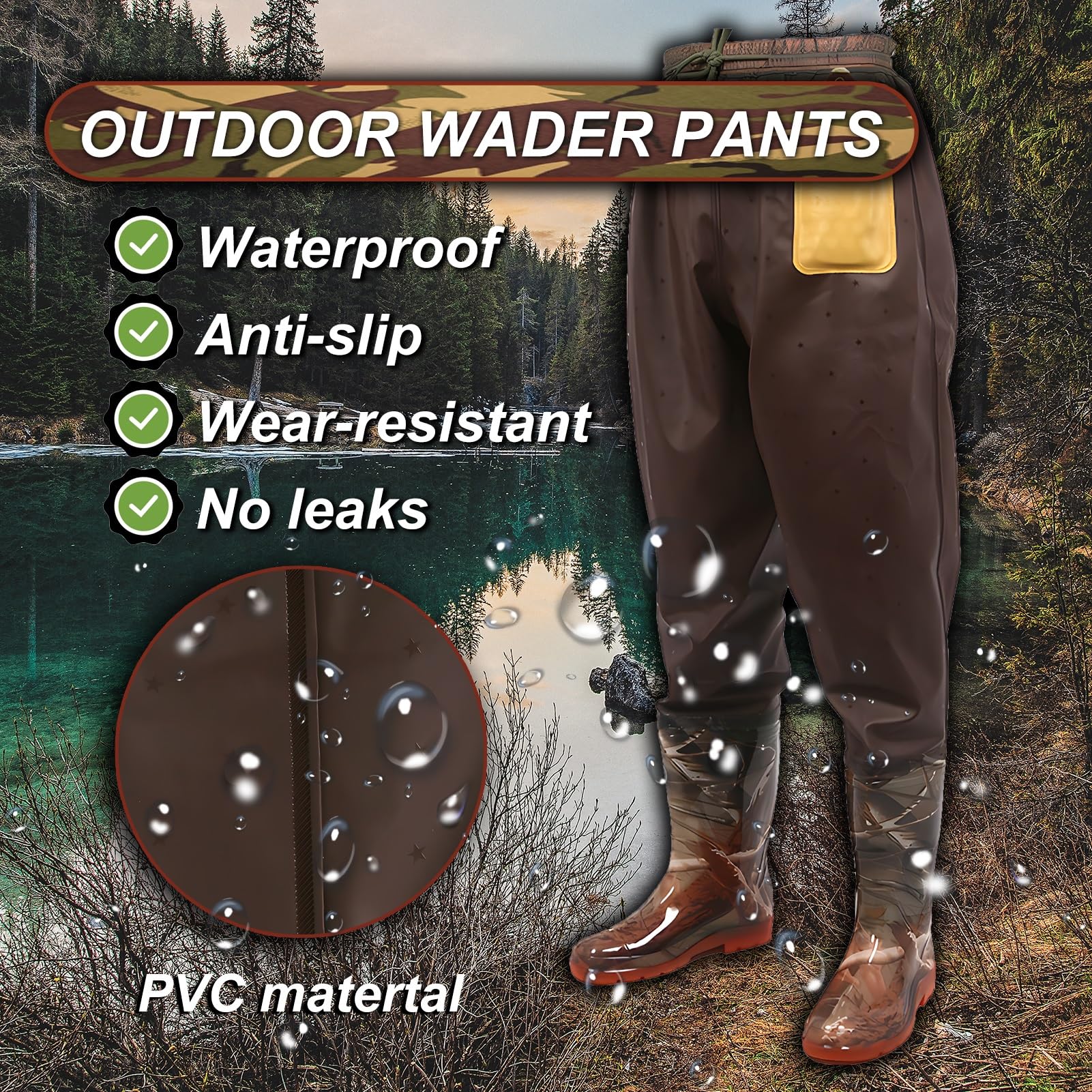 Wodery do bioder, Wodoodporne spodnie do woderów