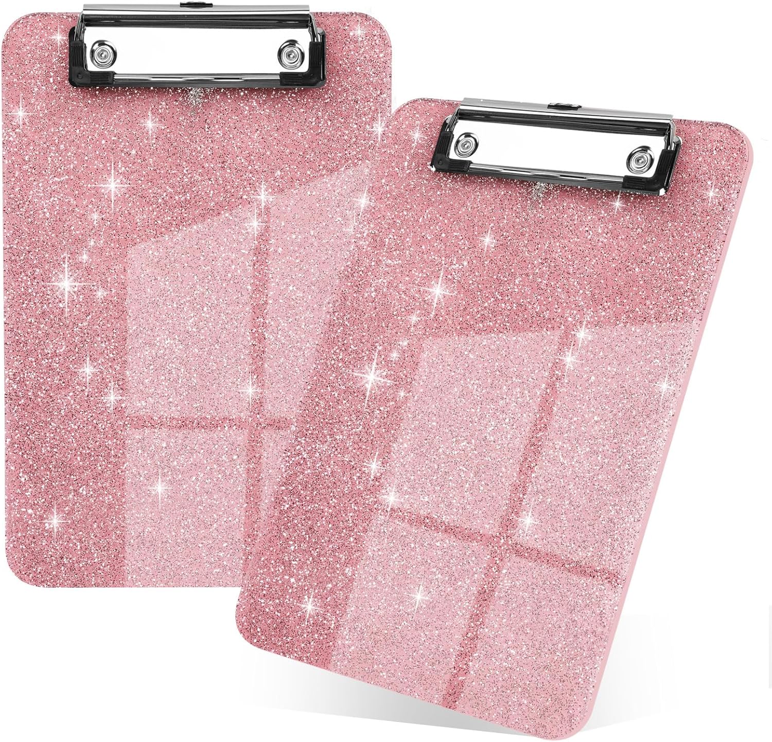 2 PCS A5 Size Clipboards,Glitter Clipboard with Low