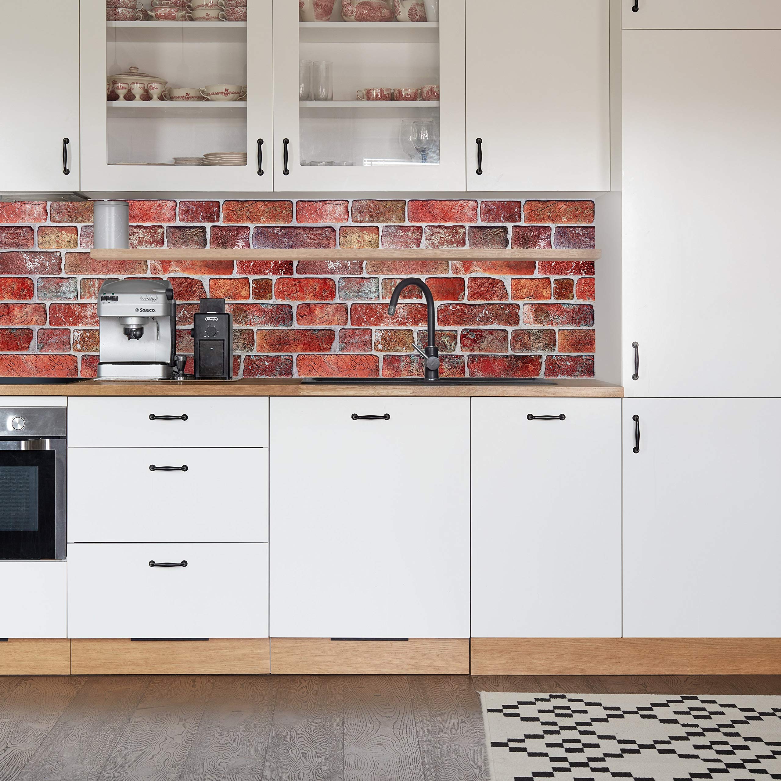 Buy Brick Effect Wall Panels Set of 12 Panels 5.65 m² 60.8 ft²